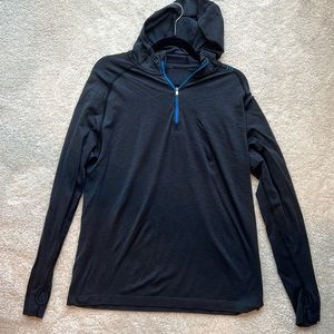 Men’s Navy Lululemon quarter zip with hood